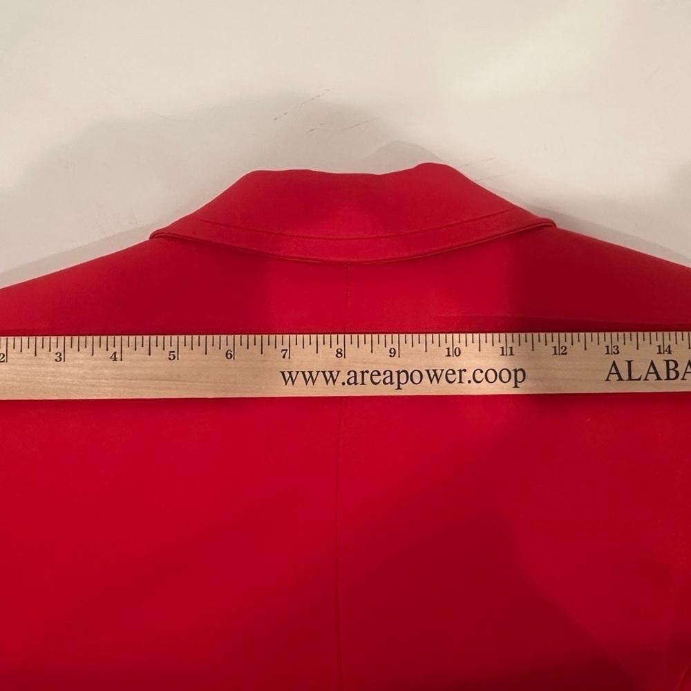 Women’s Classic Red Blazer NWT Sz 10 Career Holidays Timeless Christmas Festive - Picture 11 of 12